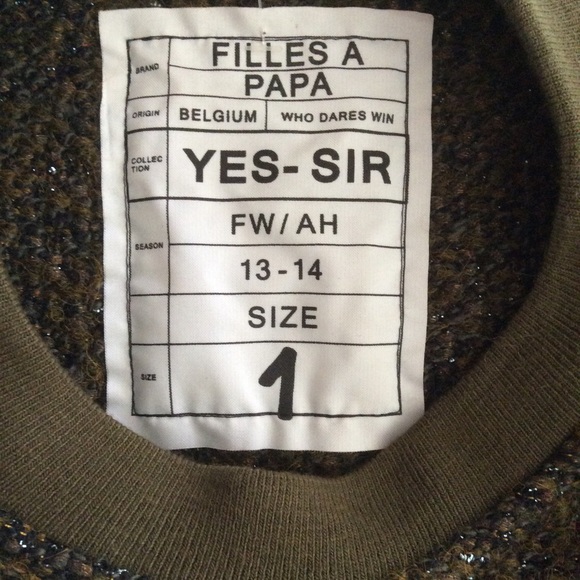 FILLES A PAPA Yes Sir cropped sweatshirt - Picture 5 of 5